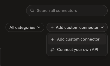Add custom connector